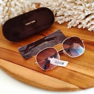 Tom Ford NWT✔️Sunglasses with Gradient Lenses and Thin Metallic Frame. Authentic